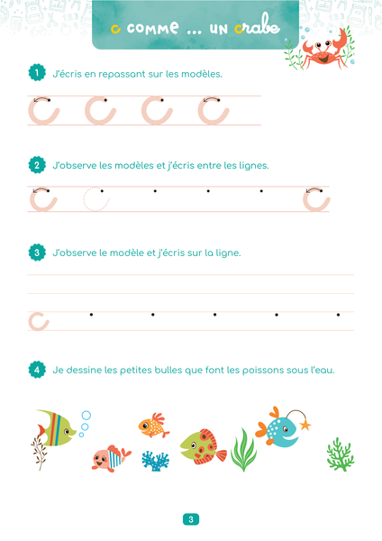 Mon cahier d'activités effaçables - Lettres minuscules MS-GS