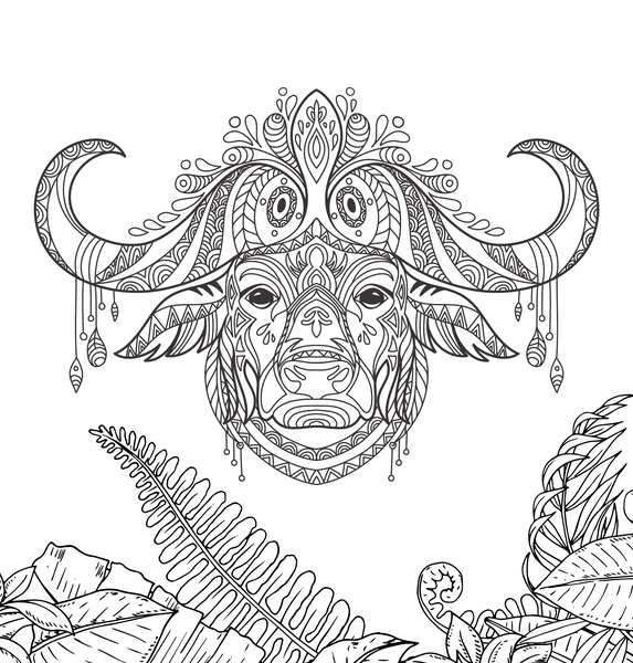 Savane sauvage - Coloriages pour me détendre