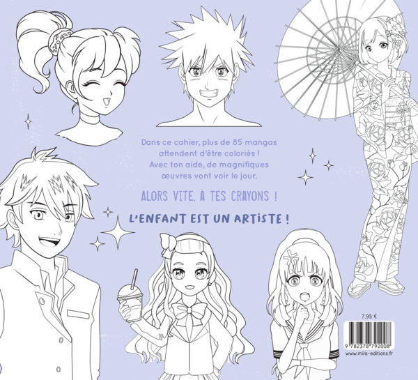 Mon gros cahier de mangas à colorier
