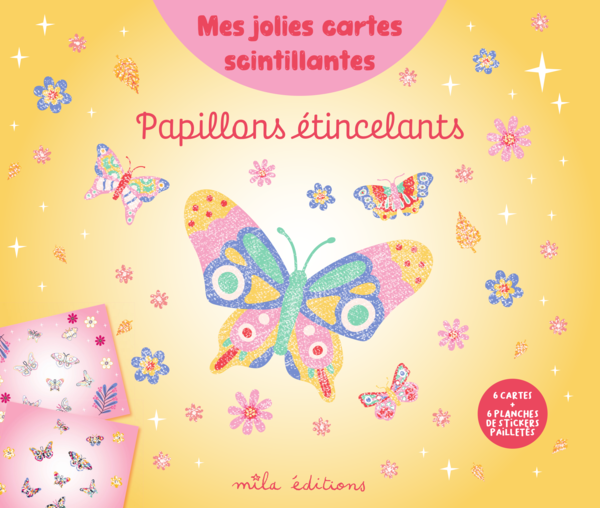 Mes jolies cartes scintillantes - Papillons étincelants