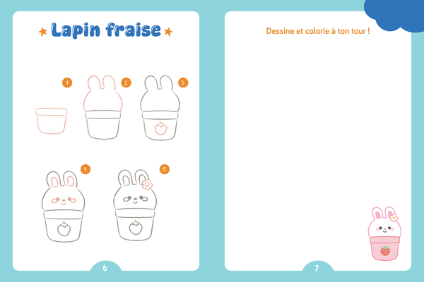 Mes animaux kawaï à dessiner pas à pas