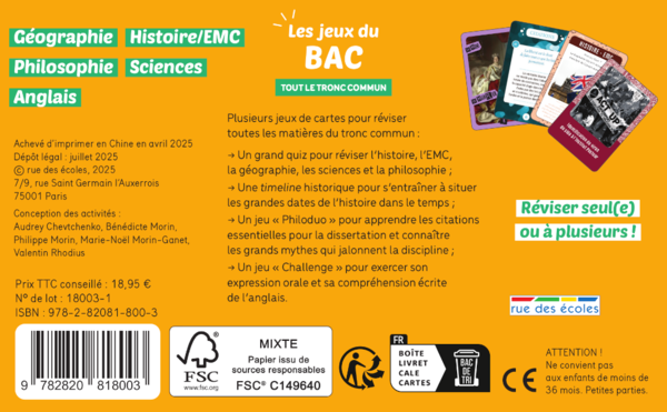Les Jeux du Bac - Tronc commun