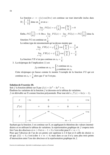 Livre d'exercices mathématiques Terminale, Spécialité et Maths Expertes