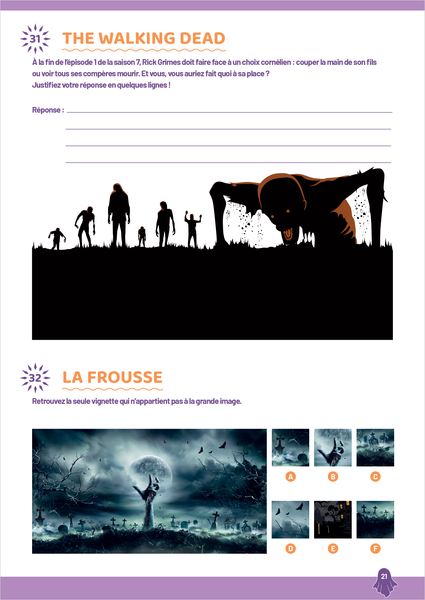 Cahier de jeux pour frissonner