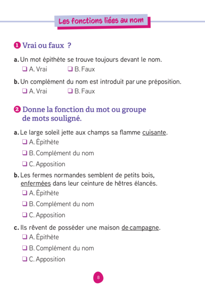 Les fiches d'entraînement effaçables - Français - Brevet 3e