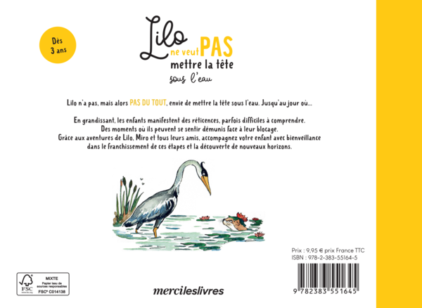 Lilo ne veut pas mettre la tête sous l'eau
