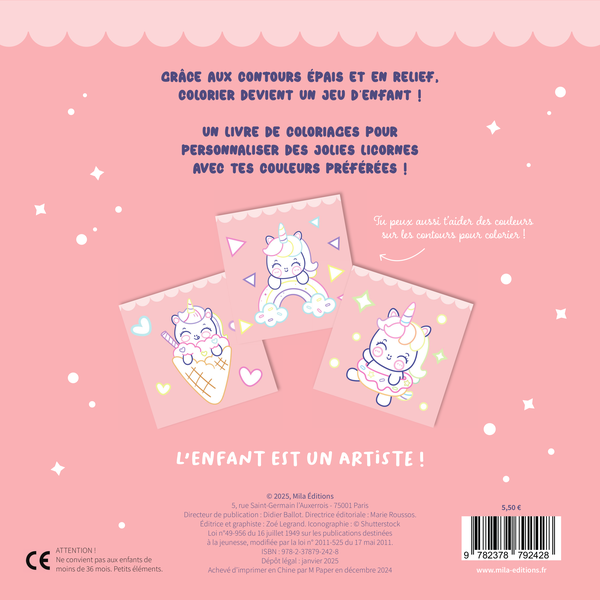 Mes jolies licornes à colorier sans dépasser