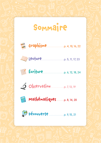 Mon cahier d'activités effaçables - MS