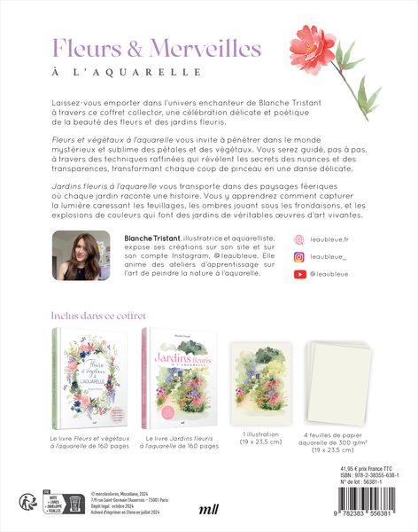 Fleurs et Merveilles à l'aquarelle (coffret)