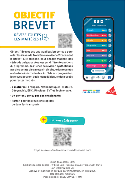 Savoirs fondamentaux 3e - Le tout-en-un pour réussir son brevet !