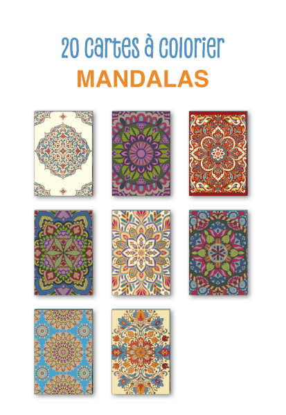 Mandalas - 20 cartes à colorier