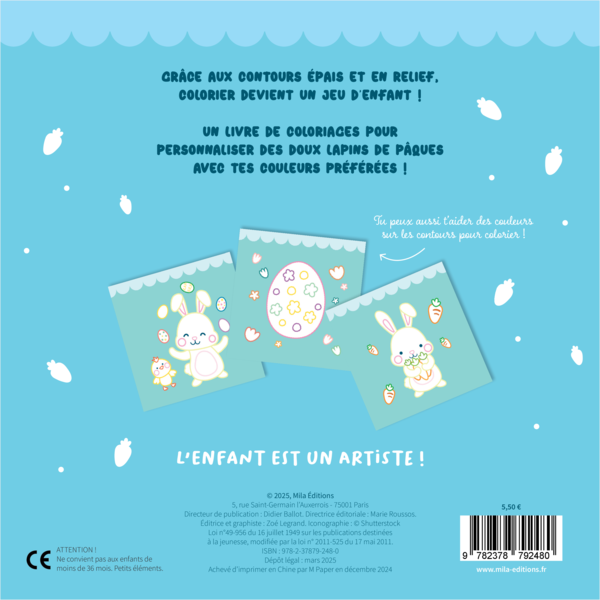 Mes lapins de Pâques à colorier sans dépasser