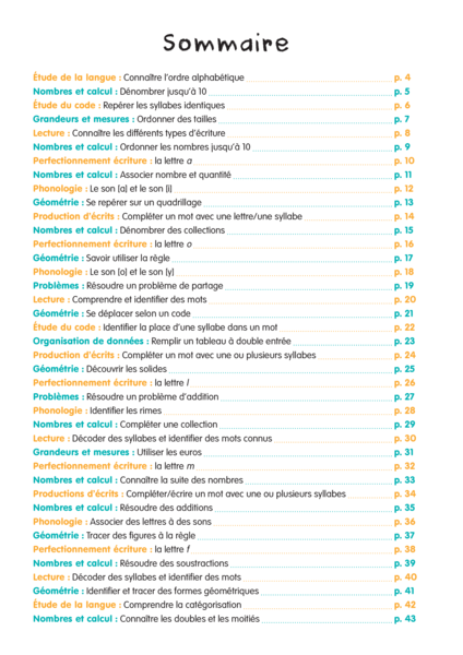 Mon année surdouée Grande section - Français et Mathématiques
