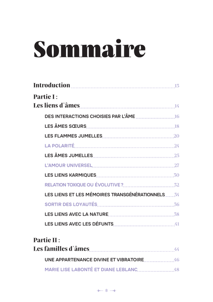 Sources de liens d'âmes
