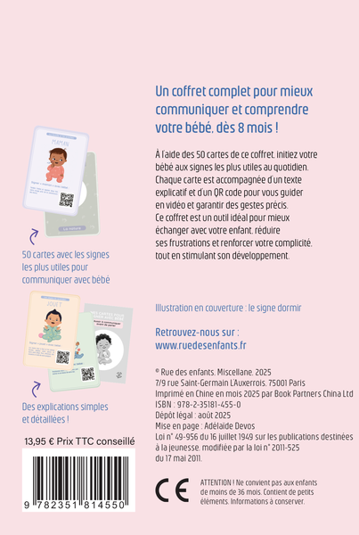 Mes cartes pour signer avec bébé