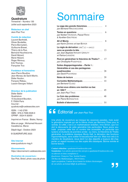 Quadrature n° 130