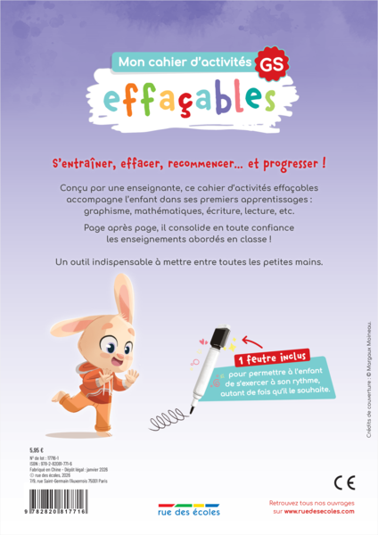 Mon cahier d'activités effaçables - GS