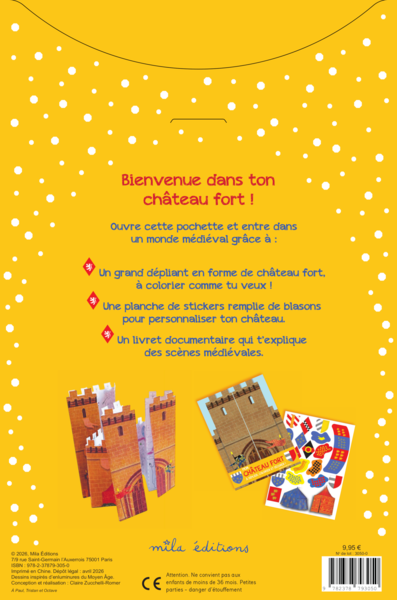 Pochette - Mon château fort à déplier, colorier et décorer !