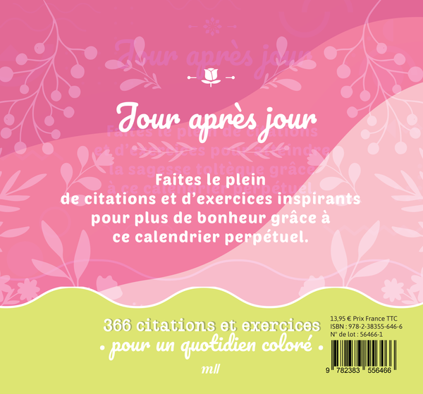 Calendrier Jour après jour - La vie en rose
