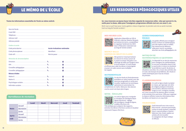 J'organise mon année de professeur des écoles 2026-2027