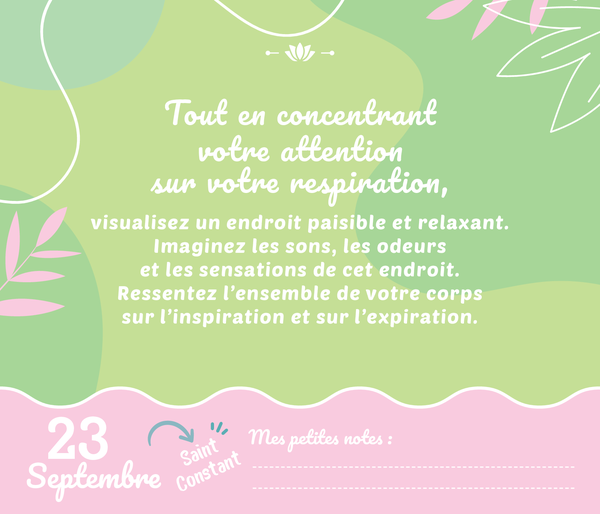 Calendrier Jour après jour - Ambiance zen