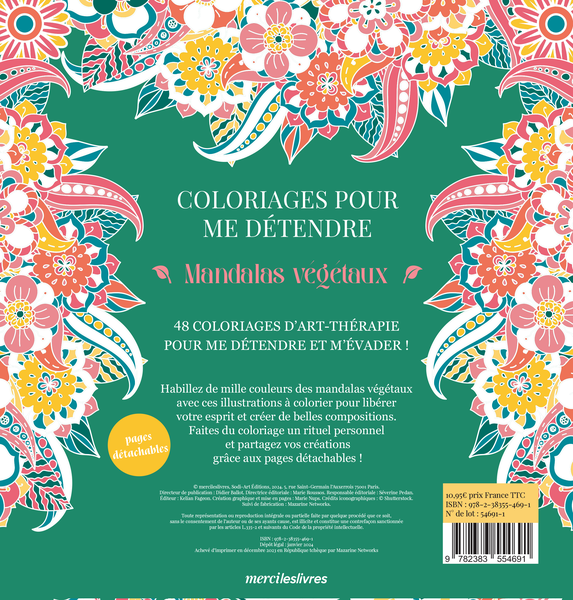 Mandalas végétaux - Coloriages pour me détendre