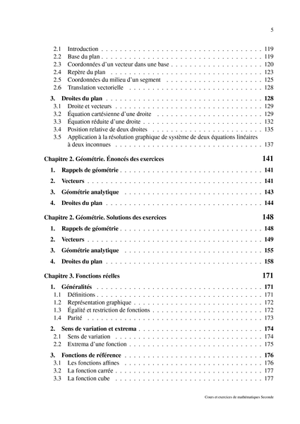 Cours et exercices de mathématiques Seconde