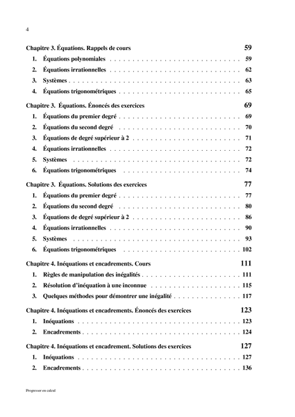 Progresser en calcul - Spécialité Mathématiques