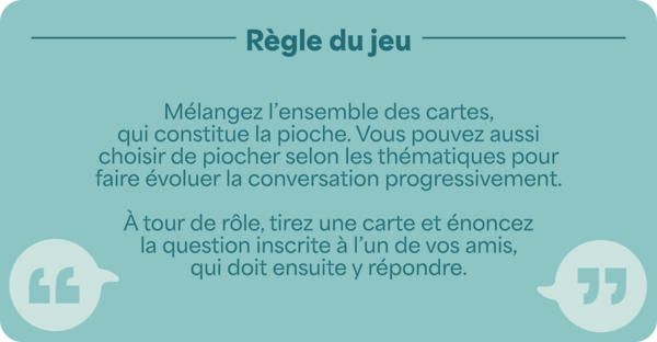Jeu de conversation - Entre amis