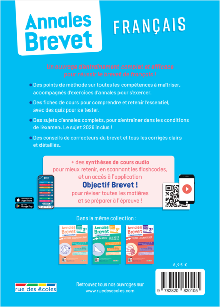 Annales Brevet - Français - 3e - 2027