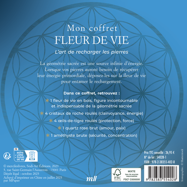 Mon coffret Fleur de vie : L'art de recharger les pierres