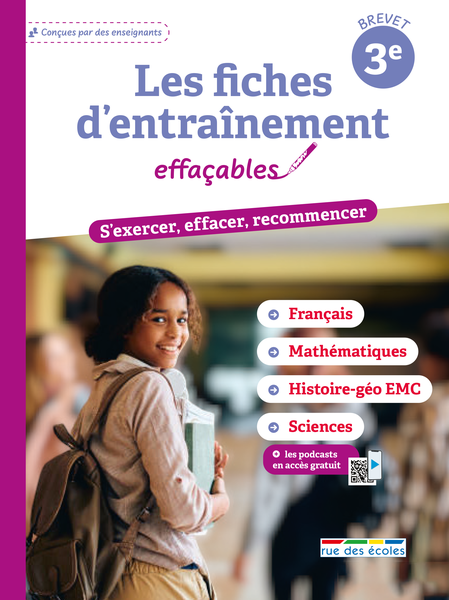 Les fiches d'entraînement effaçables 3e - Brevet