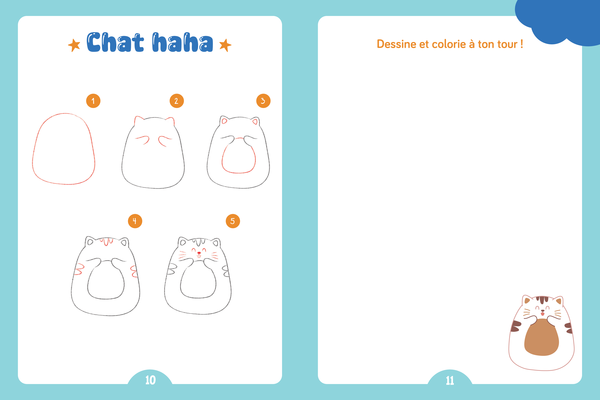 Mes animaux kawaï à dessiner pas à pas