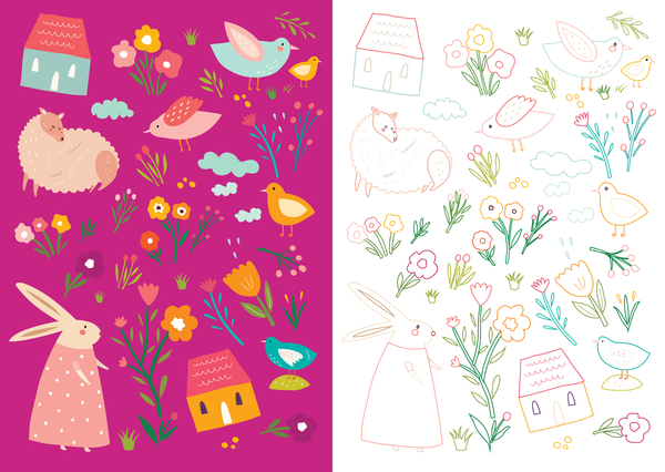 Mon beau cahier de coloriage : Pâques