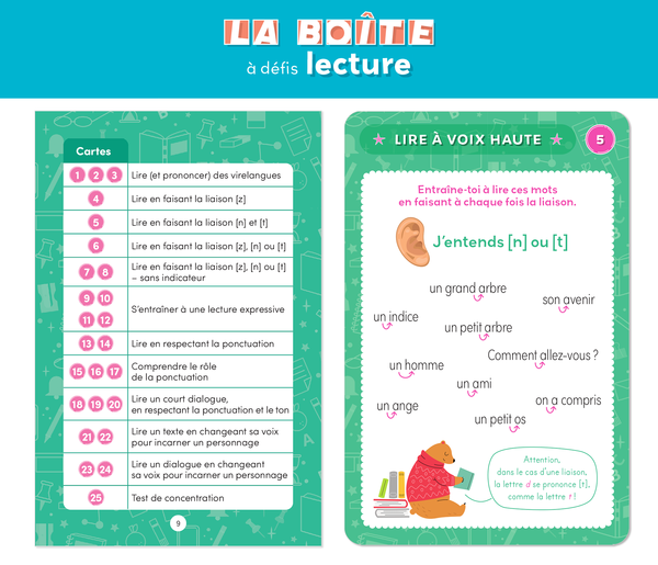La boîte à défis lecture : lire mieux et plus vite - CP-CE1