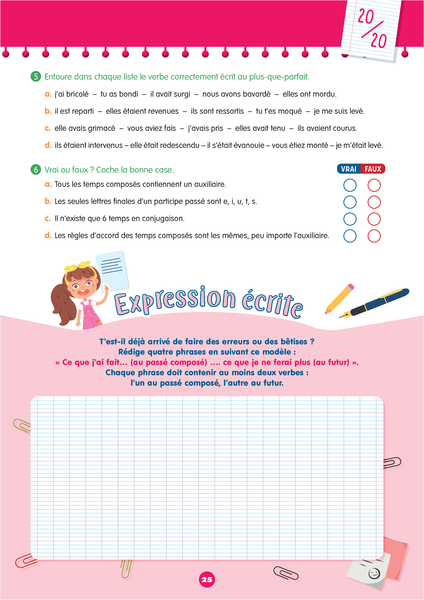 Mon prof à la maison - Conjugaison CM1