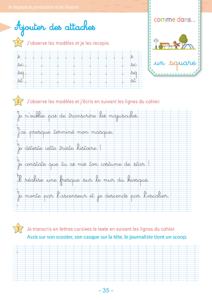 Mon cahier d'écriture CE1