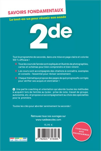 Savoirs fondamentaux - Seconde - Le tout-en-un pour réussir son année !