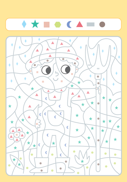Mon bloc de coloriages magiques - Les formes