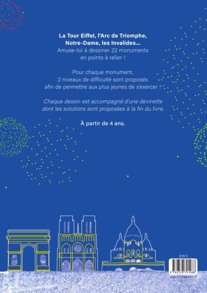 Les monuments de Paris à dessiner en points à relier