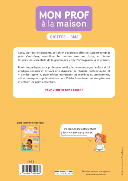 Mon prof à la maison - Dictées CM2