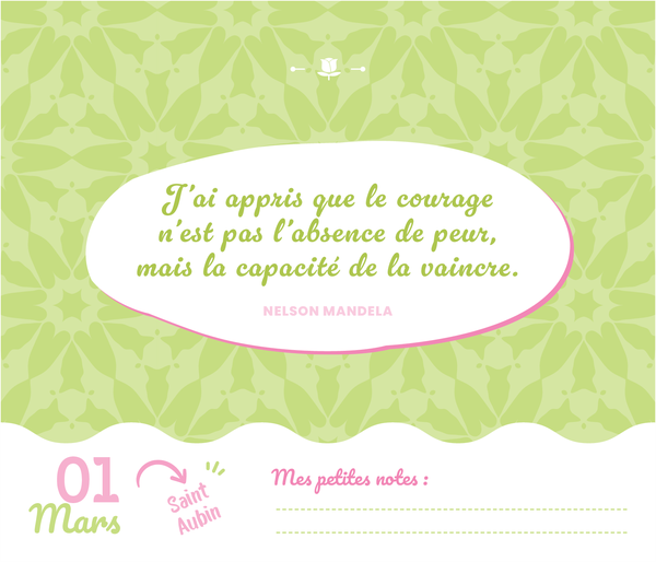 Calendrier Jour après jour - La vie en rose