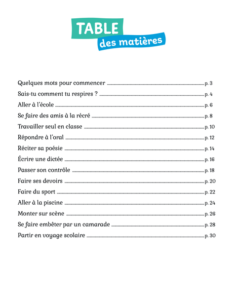 Mon petit guide de bien-être à l'école