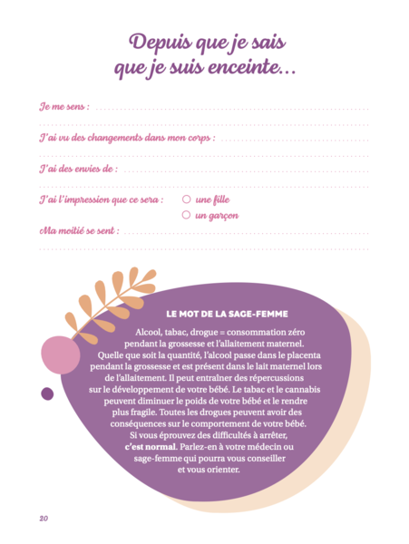 Le carnet de bord de ma grossesse