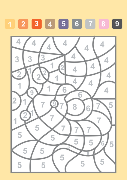 Mon bloc de coloriages magiques - Les chiffres - Les bébés animaux