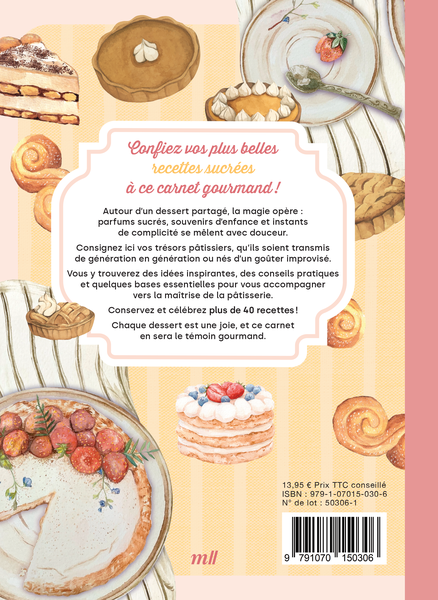 Mon carnet de recettes à remplir - Desserts