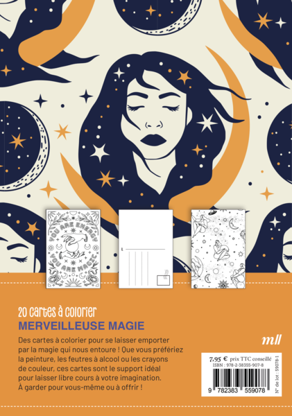 Merveilleuse Magie - 20 cartes à colorier