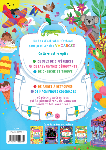 Mon super livre de jeux - Vive les vacances !