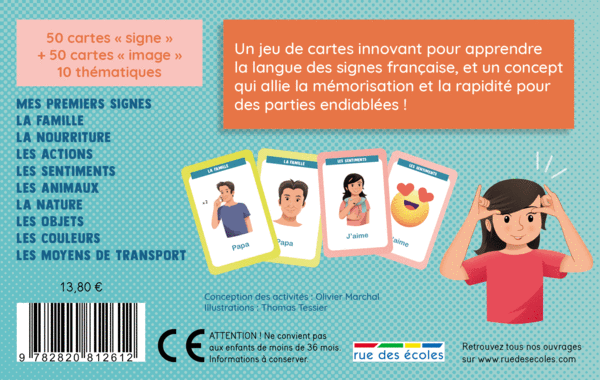 J'apprends la langue des signes en jouant - 6 ans et plus