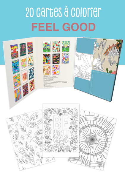 Feel good - 20 cartes à colorier